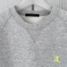 Louis Vuitton Men's Gray Brushed Sweatshirt Kim Jones Collection Pre-Owned