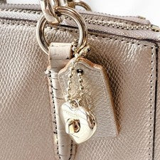 COACH 2-Way Shoulder Bag with Heart Keychain (y2k) #QYJXT9