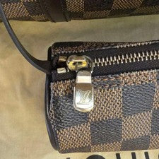 LOUIS VUITTON Papillon Damier Canvas Handbag N51303 + Pouch #QY2TCQ