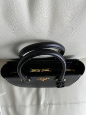 PRADA Saffiano Leather Handbag 2-Way Shoulder Bag Black 1BA113 #QY3OGK