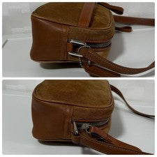 Old Coach Camera Bag, One-Shoulder, Suede, Brown Leather (y2k) #QY0V9O