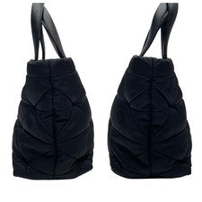 Prada Nylon x Leather Quilted Hand/Shoulder Bag, Black #QY1C3Q