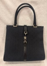 GUCCI GG Canvas Handbag, Black #QYL0J8