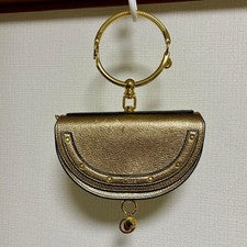 Chloe Nile bag, bronze/gold mini bag, accessory. #QY6OQ6