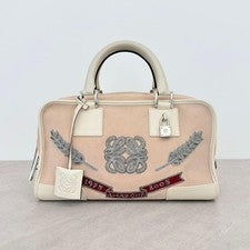 LOEWE Amazona 28 Pink Suede 30th Anniversary Handbag #QY5TTT