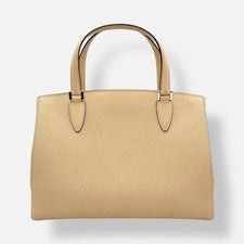 Valextra handbag, medium size, Triennale, beige, brand name. #QY0182