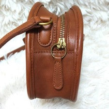Old Coach 9982 Shoulder Bag Pouch Club Tan Leather Brown #QY55JL
