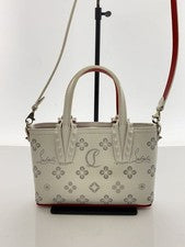 Christian Louboutin Cabata E W Nano Shoulder Bag, Leather, White, All-ov #QYESFN
