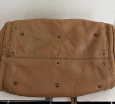 CHLO? Paddington beige leather handbag with lock Women #QY60QN