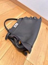 FENDI Peekaboo Navy Bicolor Black Leather Women #QYBL6A