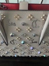 Christian Louboutin Studs Inner Red 2-Way Shoulder Bag H27 W30 Women #QY9FMZ