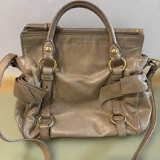 miu miu 2way shoulder bag leather beige