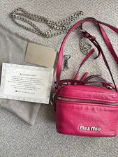 miu miu 2way mini shoulder bag pink safety appraised