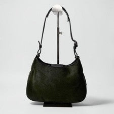 Coach Green Calf Hair Modern Classic One-Shoulder Bag y2k #QY73C2