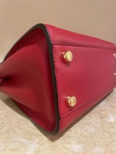 FENDI Peekaboo Essentially Medium Red Calfskin Handbag A&W 2018 27cm withS #QYE6LU
