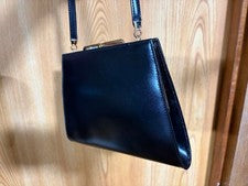 LOEWE handbag, black, with clasp closure. #QY5DYQ