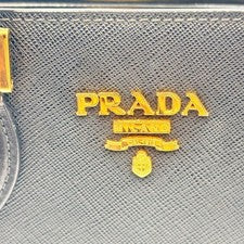 PRADA Saffiano Soft Handbag, Black with Gold Hardware, Leather, A4 Size #QY3VPG