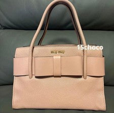 Miu Miu Madras Fiocco Ribbon 2-way Handbag 5BA056 #QYGBW2