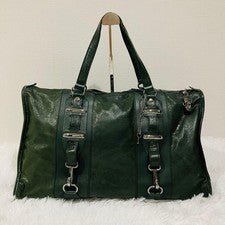BALENCIAGA The Box Leather Boston Bag Green #QYL9PI