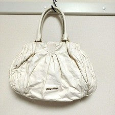 Hard to Find miu miu handbag enamel ivory