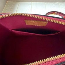 LOUIS VUITTON Alma BB Vernis Pomme d'Amour 2-Way Handbag #QY133S