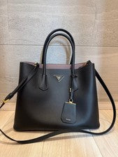 PRADA Saffiano leather tote bag Black #QYIP35