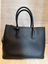 PRADA Saffiano leather tote bag Black #QYIP35