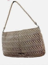 MIU MIU Matelasse Nappa Crystal Buckle Clutch Handbag Beige #QY9GKL