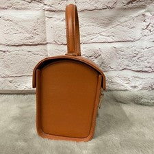 VALEXTRA mini handbag, leather, orange-brown. Women #QYF8NG