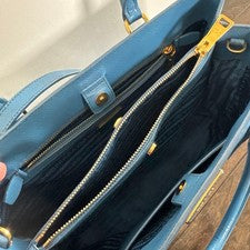 PRADA Saffiano 2-way handbag, blue #QYAIE0