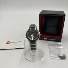 Men's TECHNOS watch, carbon ceramic, analog watch, 197-260226-SY-06-iwa, #QYJB1C