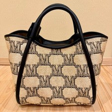 MaxMara Monogram 2-Way Handbag/Shoulder Bag - Marine #QYIVLC