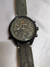TIMEX Intelligent Quartz World Watch, Olive Green #QYAAJO