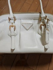 PRADA Leather White Handbag #QY272G