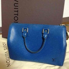 LOUIS VUITTON Epi Speedy 25 Blue #QYI8LM