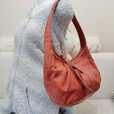 Old Coach COACH Leather One-Shoulder Bag Orange 12235 #QYKL0O