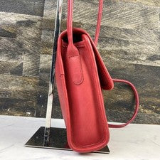 Old Coach Turnlock Shoulder Bag, Red Glovetanned Leather #QY0FUU