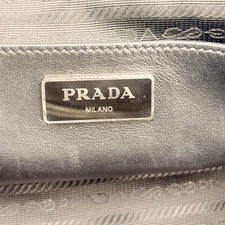 PRADA Canapa Soft Calf Leather Tote Bag, Black, Made in Italy #QYKKTF