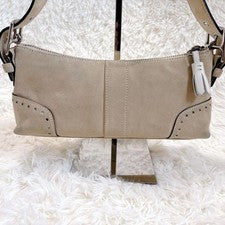 Old Coach Nubuck One-Shoulder Bag, Beige y2k #QY7IGX