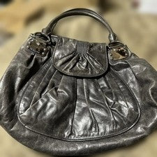 miu miu handbag gray leather