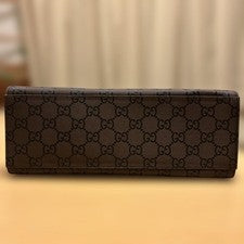 GUCCI handbag, GG nylon, bamboo, brown. #QYINEX