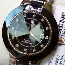 Luxury Ltd 1000 Black Gold Quartz 12P Natural Diamond Certified #QYJYPL