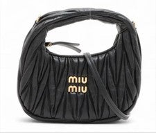 Miu Miu Wonder Matelasse Leather Hobo Mini Bag