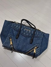 miu miu denim handbag quilting