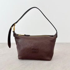 miu miu Spirit Nappa Leather Pouch Briarwood
