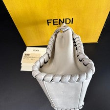 FENDI Peekaboo Mini White Handbag #QYBM4E