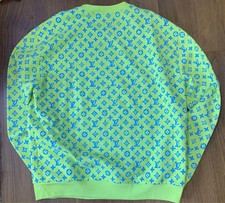 Louis Vuitton Rainbow Monogram Playground Sweatshirt XL Yellow Blue New