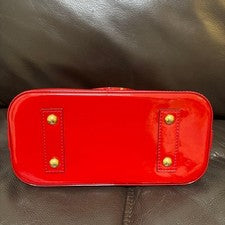 LOUIS VUITTON Patent Leather Handbag Red #QYGIAO