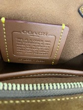 COACH suede handbag, brown #QYL85C