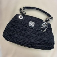 DIOR Christian Dior Cannage Quilted Handbag, Black #QY60DC